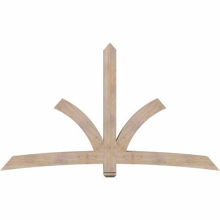 Ekena Millwork Davenport Smooth Timber Gable Bracket, Douglas Fir, 96"W x 56"H x 5 1/2"D x 5 1/2"F, 14/12 Pitch GBW096X56X0606DAV00SDF